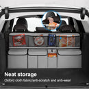 9-Pocket Car Seat Back Organizer Wear-Resistant Oxford Cloth Gray
