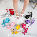 👠       Sandálias femininas plus size 43 com salto super alto de 15 cm, estilo gladiador.