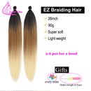 💁‍♀️♀️&nbsp;Tranças Jumbo Refinadas de 66 cm – Cabelo Sintético Liso Yaki Fácil de Trançar