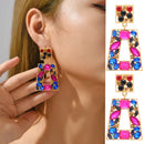 Shiny Rhinestone Hollow Decor Clearance Big Dangle Earrings For Women Boho Trend Luxury Design Wedding Party Pendant Jewelry